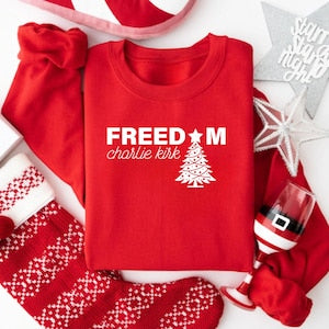 Freedom Charlie Kirk Christmas T-Shirt – RIP Charlie Memorial Hoodie|shirt