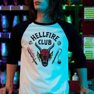stranger Things Hellfire club Raglan Unisex T-shirt