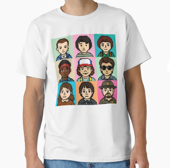 Stranger Things ——The Iconic Cast 8bit Active T-Shirt