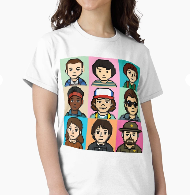 Stranger Things ——The Iconic Cast 8bit Active T-Shirt