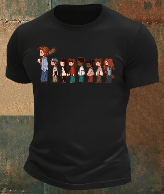 Stranger Things ——The Iconic Cast 8bit Active T-Shirt